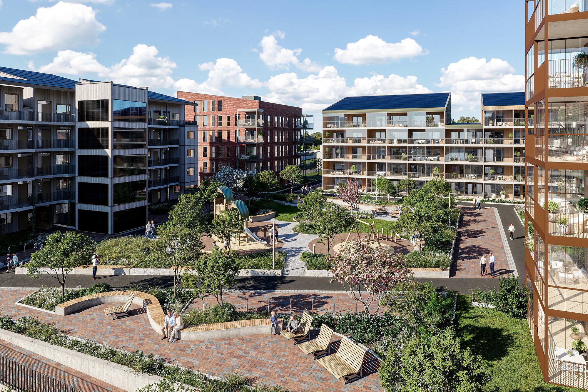 Verket Atrium hagen mot nord