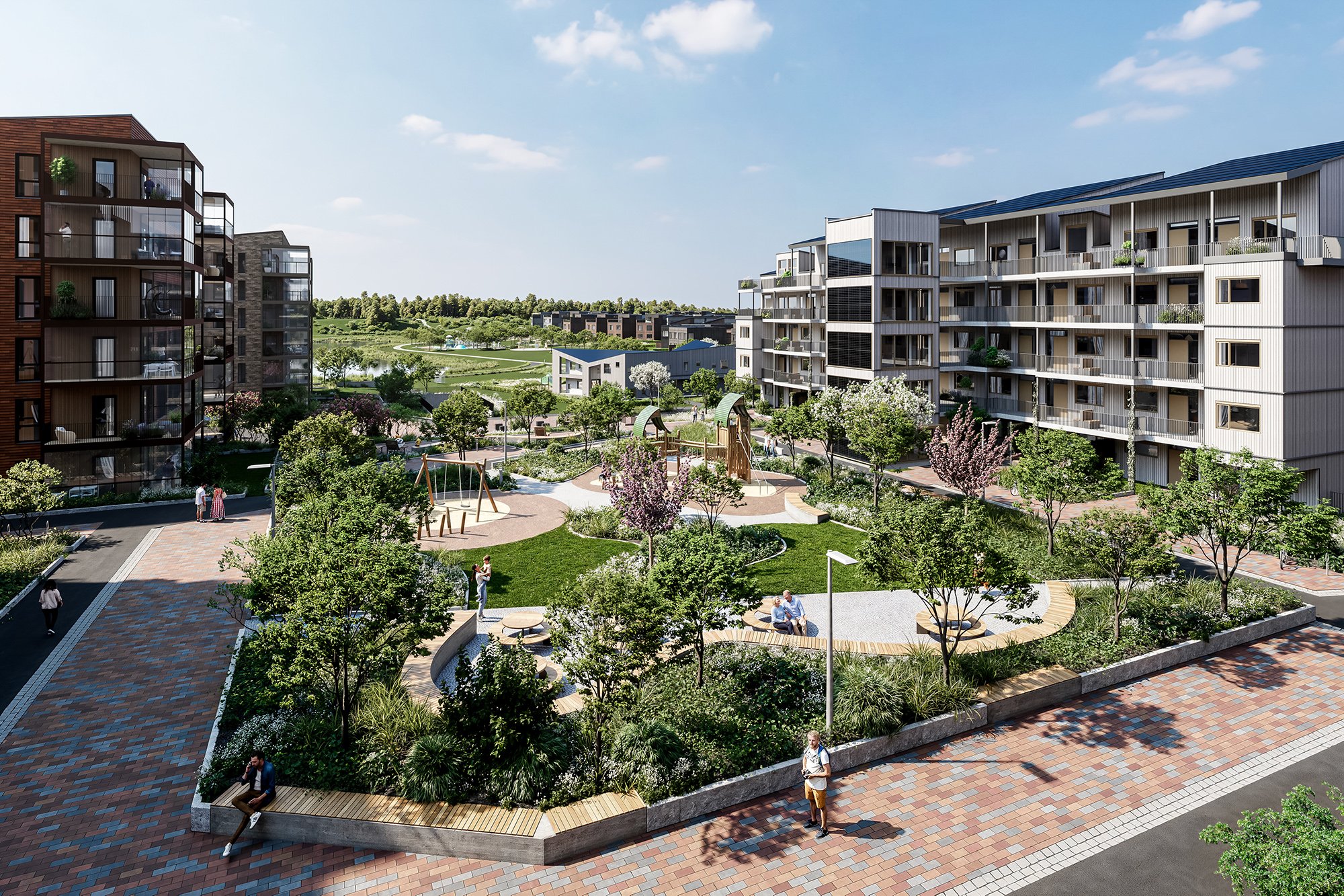 Verket Atrium hagen mot syd