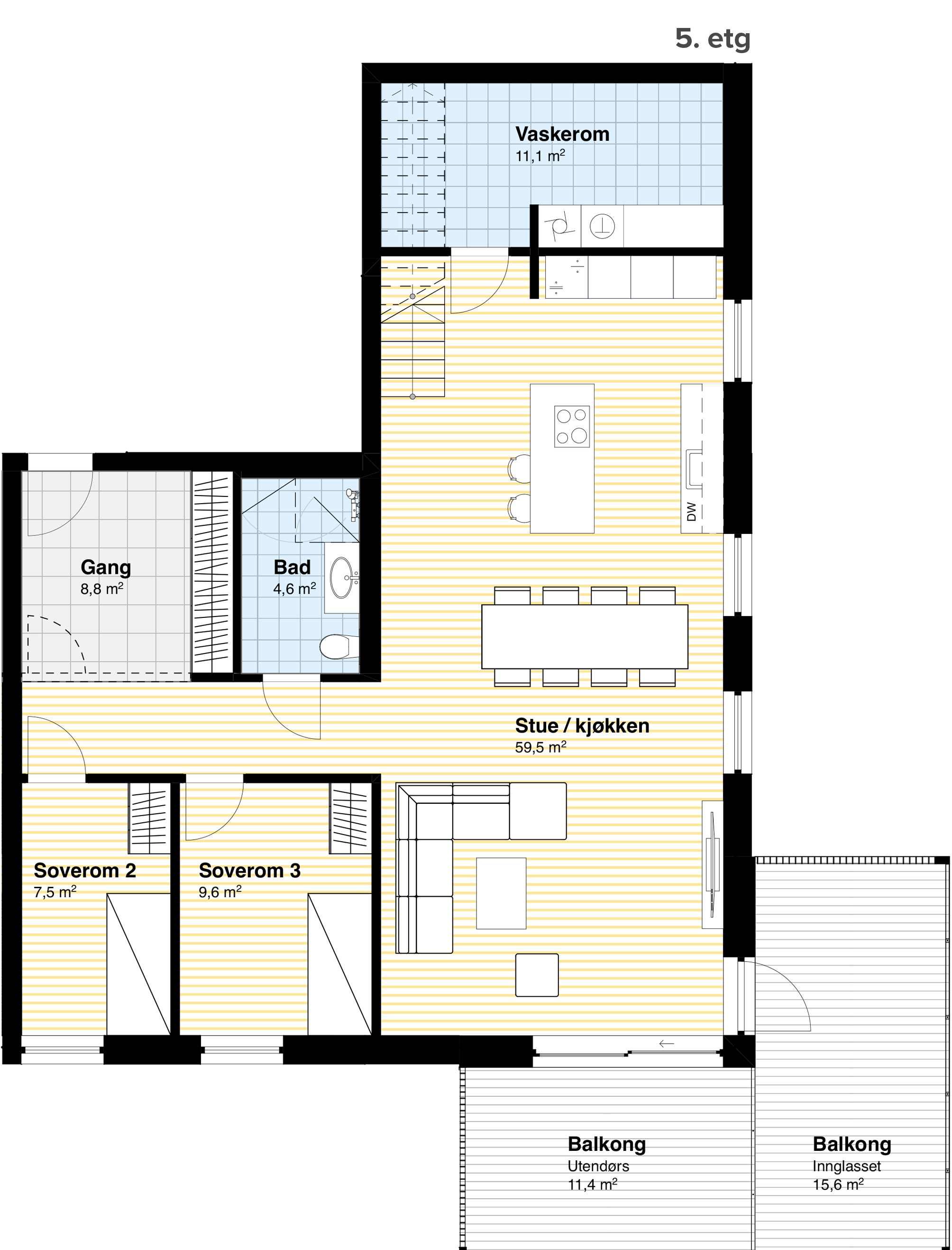 Plantegning K502 - 5etg