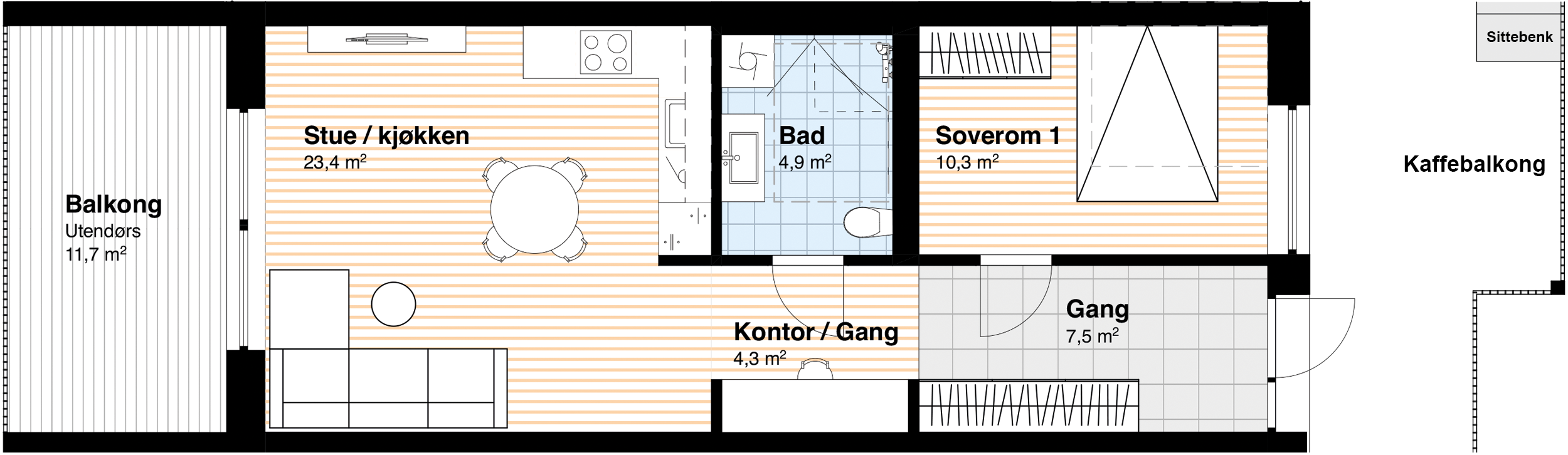 Plantegning studio+