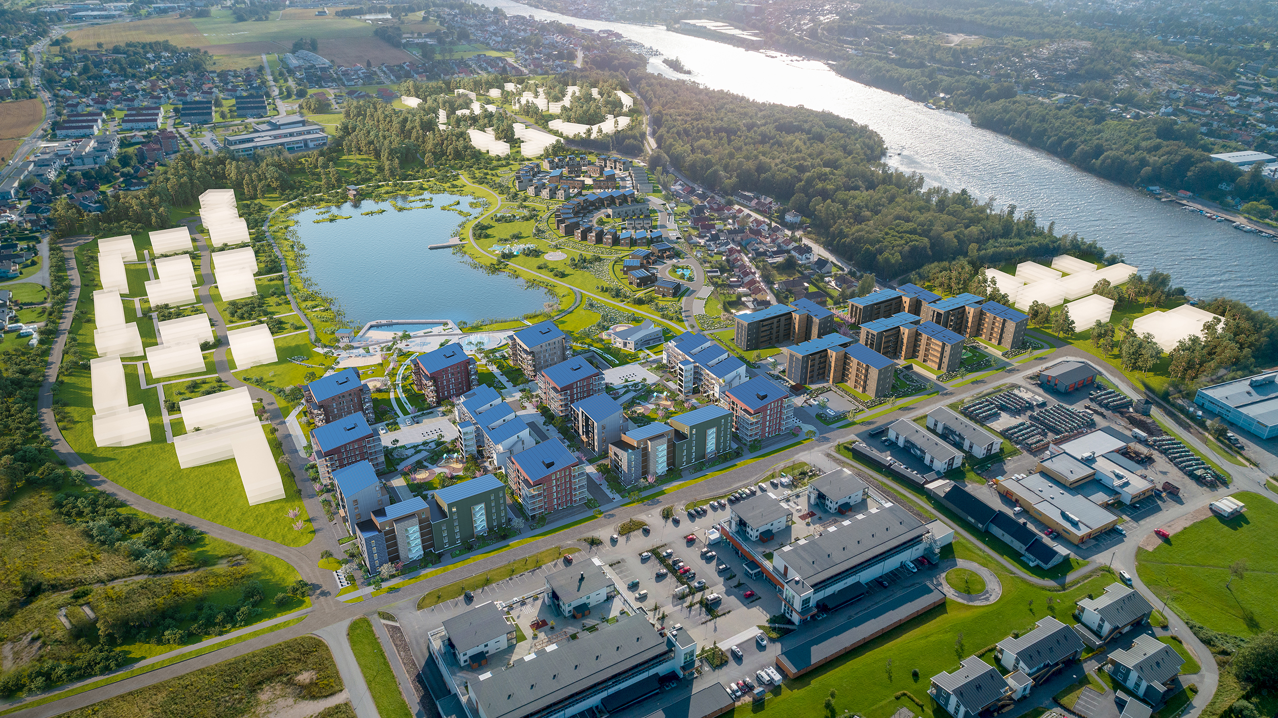 Verksbyen - drone fra nord-1